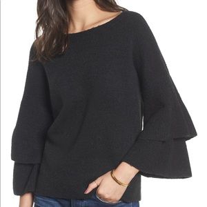 Madewell Cozy Pullover Sweater in blue-black
